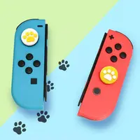 Nintendo Switch - Video Game Accessories - Thumb Grips (ジョイコン用ぷにぷにアナログスティックカバーにくきゅうVer イエロー)
