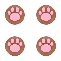 PlayStation 4 - Video Game Accessories - Thumb Grips (アナログスティックカバー ねこにゃん 茶×ピンク)