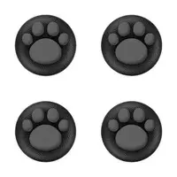 Nintendo Switch - Video Game Accessories - Thumb Grips (Proコン用 アナログスティックカバー ねこにゃん 黒×グレー)