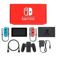 Nintendo Switch - Video Game Console (Nintendo Switch本体 カラーカスタマイズ /Joy-Con(L)ネオンブルー(R)ネオンレッド/Joy-Conストラップ(L/R)グレー)