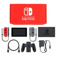 Nintendo Switch - Video Game Console (Nintendo Switch本体 カラーカスタマイズ /Joy-Con(L)レッド(R)グレー/Joy-Conストラップ(L/R)ブラック)