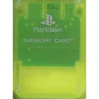 PlayStation - Video Game Accessories - Memory Card (メモリーカード・レモンイエロー(英)(PS))