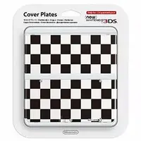 Nintendo 3DS - Video Game Accessories - Cover - Kisekae Plate (きせかえプレート NO.008 チェック・モノクロ(New3DS用))
