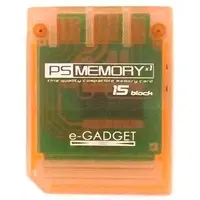 PlayStation - Video Game Accessories - Memory Card (メモリカード クリアオレンジ(イーガジェット製))