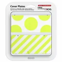 Nintendo 3DS - Video Game Accessories - Kisekae Plate (きせかえプレート NO.049 ドット・ストライプ 蛍光グリーン(New3DS用))